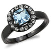 WildKlass Stainless Steel Ring IP Women Synthetic Sea Blue-WildKlass Jewelry
