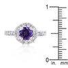 WildKlass Purple Halo Engagement Ring-WildKlass Jewelry