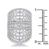 WildKlass 2.5ct Rhodium Plated CZ Statement Cocktail Ring-WildKlass Jewelry