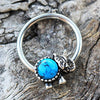316L Stainless Steel Turquoise Elephant Snap-in WildKlass Captive Bead Ring/Septum Ring-WildKlass Jewelry