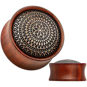 Lattice Pattern Rose Wood WildKlass Saddle Plug-WildKlass Jewelry