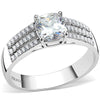 WildKlass Stainless Steel Ring High Polished Women Cubic Clear-WildKlass Jewelry
