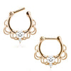 Rose Gold, Gold or Silver Plated 316L Stainless Steel Made For Royalty Ornate Septum Clicker-WildKlass Jewelry