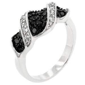 WildKlass Cubic Zirconia Swirl Ring-WildKlass Jewelry