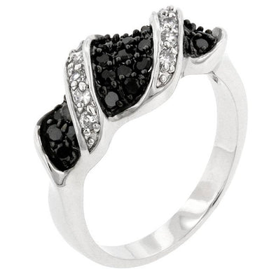 WildKlass Cubic Zirconia Swirl Ring-WildKlass Jewelry