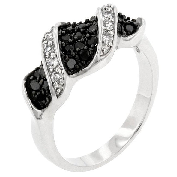 WildKlass Cubic Zirconia Swirl Ring-WildKlass Jewelry