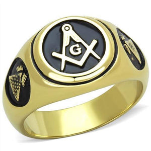 WildKlass Stainless Steel Ring IP Gold Men-WildKlass Jewelry