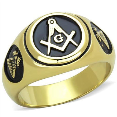 WildKlass Stainless Steel Ring IP Gold Men-WildKlass Jewelry