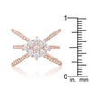 WildKlass 0.8ct CZ Rose Gold Delicate Triple Wrap Ring-WildKlass Jewelry