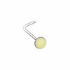 Illuminating Glow in the Dark Circle L-Shape & Stud Nose Ring-WildKlass Jewelry