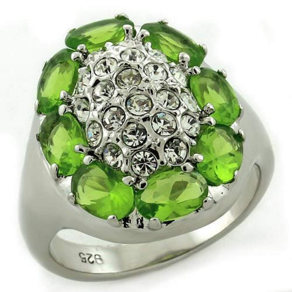 WildKlass 925 Sterling Silver Ring High-Polished Women AAA Grade CZ Clear-WildKlass Jewelry