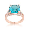 WildKlass 6.2ct Ruby CZ Rose Gold Classic Statement Ring-WildKlass Jewelry