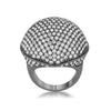 WildKlass 4.75ct CZ Hematite Dome Cocktail Ring-WildKlass Jewelry