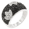 WildKlass Black and White Tulip Ring-WildKlass Jewelry