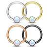 WILDKLASS 4 Pcs Opal Set Ball Captive Rings Value Pack for Ear and Eyebrow-WildKlass Jewelry