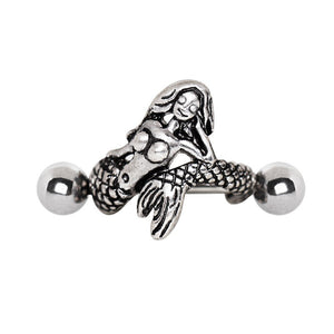 316L Stainless Steel Mermaid WildKlass Cartilage Cuff Earring-WildKlass Jewelry