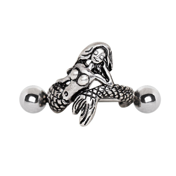 316L Stainless Steel Mermaid WildKlass Cartilage Cuff Earring-WildKlass Jewelry