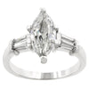 WildKlass Rhodium Plated Marquise Centerpiece Ring-WildKlass Jewelry