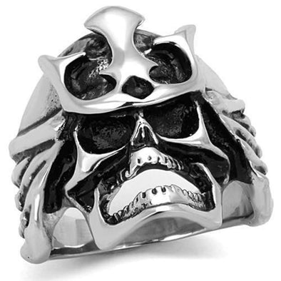 WildKlass Stainless Steel Ring High Polished (no Plating) Men Epoxy Jet-WildKlass Jewelry