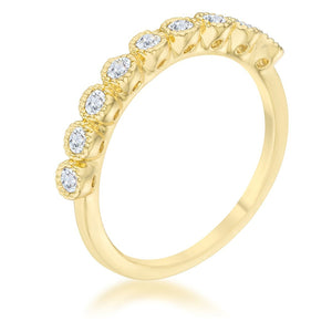 WildKlass 0.27ct CZ 14k Gold Plated Delicate Band-WildKlass Jewelry