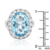 WildKlass Oval Blue Topaz Cocktail Ring-WildKlass Jewelry