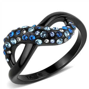 WildKlass Stainless Steel Ring IP Women Top Grade Crystal Multi Color-WildKlass Jewelry