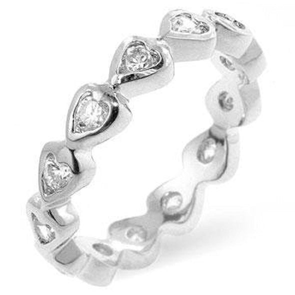 WildKlass Heart Eternity Ring-WildKlass Jewelry