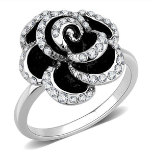 WildKlass Stainless Steel Ring No Plating Women Top Grade Crystal Clear-WildKlass Jewelry