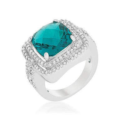 WildKlass Candy Aqua Cocktail Ring-WildKlass Jewelry