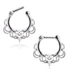 Rose Gold, Gold or Silver Plated 316L Stainless Steel Made For Royalty Ornate Septum Clicker-WildKlass Jewelry