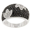 WildKlass Black and White Tulip Ring-WildKlass Jewelry