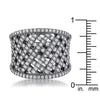 WildKlass 1.4ct CZ Hematite Wide Woven Style Ring-WildKlass Jewelry