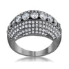 WildKlass 1.5ct CZ Hematite Contemporary Cocktail Ring-WildKlass Jewelry