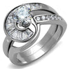 WildKlass Stainless Steel Ring No Plating Women AAA Grade CZ Clear-WildKlass Jewelry