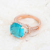 WildKlass 6.2ct Ruby CZ Rose Gold Classic Statement Ring-WildKlass Jewelry