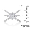 WildKlass Rhodium Plated 0.8ct CZ Delicate Triple Wrap Ring-WildKlass Jewelry
