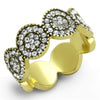 WildKlass Stainless Steel Ring IP Gold Women Top Grade Crystal Clear-WildKlass Jewelry