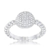 WildKlass Stunning CZ Rhodium Plated Ring-WildKlass Jewelry
