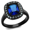 WildKlass Stainless Steel Ring Two-Tone IP Black Women Synthetic Montana-WildKlass Jewelry