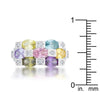 WildKlass 3.1ct Multicolor CZ Rhodium Plated Cocktail Ring-WildKlass Jewelry