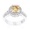 WildKlass Champagne Halo Engagement Ring-WildKlass Jewelry
