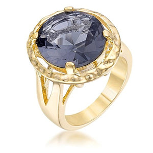 WildKlass Smokey Cubic Zirconia Organic Ring-WildKlass Jewelry