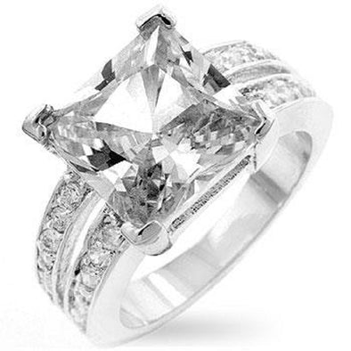 WildKlass White Princess Engagement Ring-WildKlass Jewelry