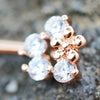 Rose Gold Plated Flower Fields WildKlass Nipple Bar-WildKlass Jewelry