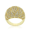 WildKlass Goldeneye Clear Cubic Zirconia Cocktail Ring-WildKlass Jewelry