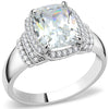 WildKlass Stainless Steel Ring High Polished Women Cubic Clear-WildKlass Jewelry