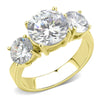 WildKlass Stainless Steel Ring IP Gold Women AAA Grade CZ Clear-WildKlass Jewelry