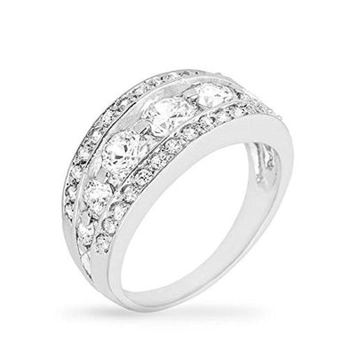 WildKlass Tiered Anniversary Ring-WildKlass Jewelry