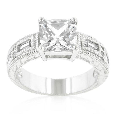 WildKlass Clear Cubic Zirconia 5-Stone Ring-WildKlass Jewelry