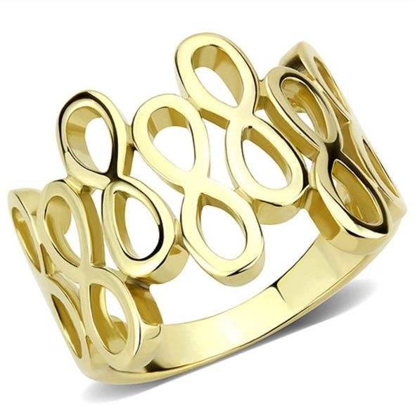 WildKlass Stainless Steel Ring IP Gold Women-WildKlass Jewelry